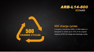 Fenix 14500 - 800mAh - Acumulator - ARB-L 14-800